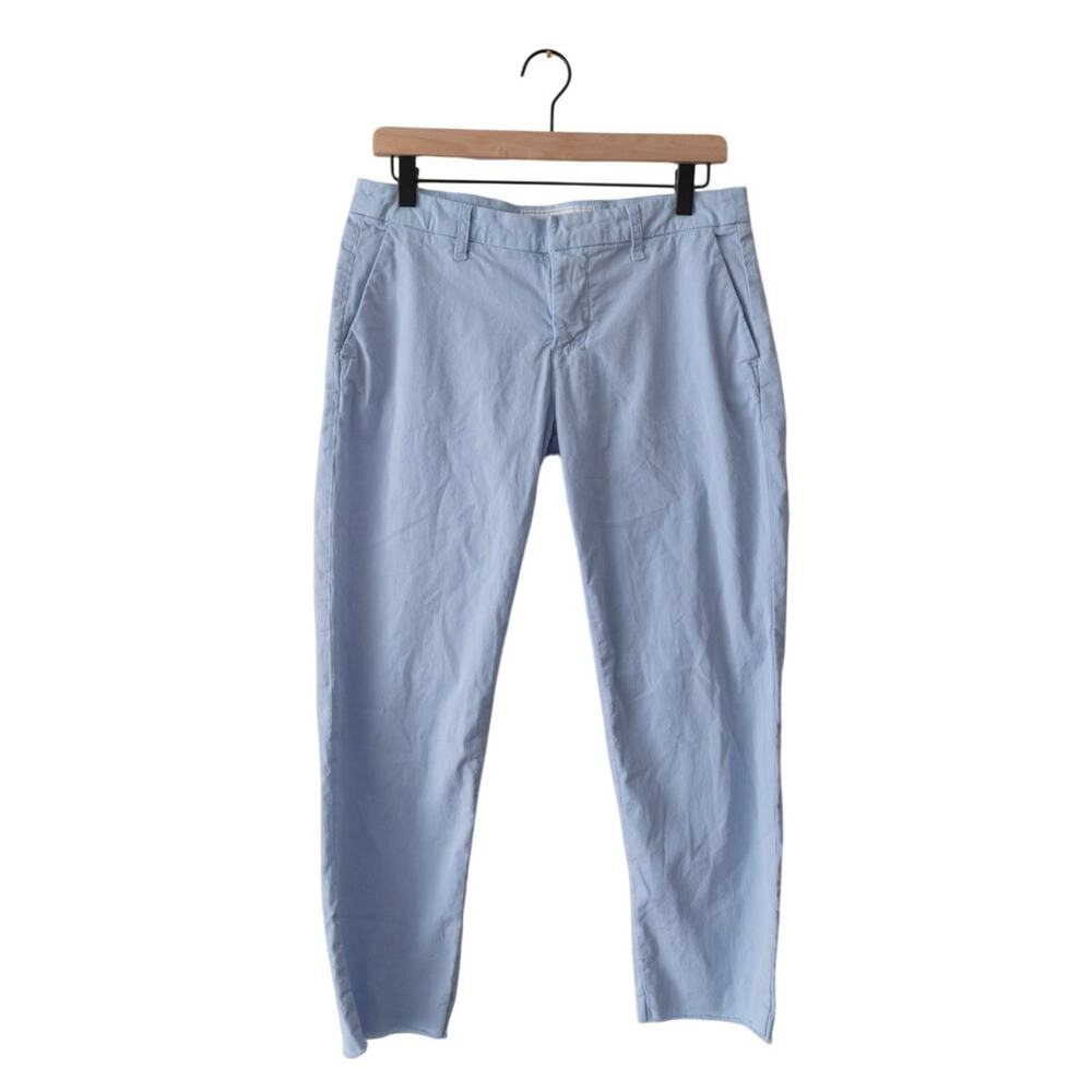 Frank & Eileen Wicklow The Italian Chino Light Blue Cotton Ankle Pants Size 6